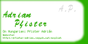 adrian pfister business card